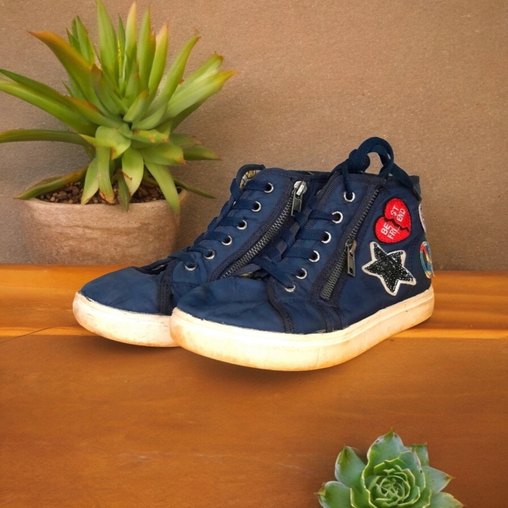 Steve Madden | Blue | Girl Size 3M | High Top Shoes Emoji Skater Sneakers